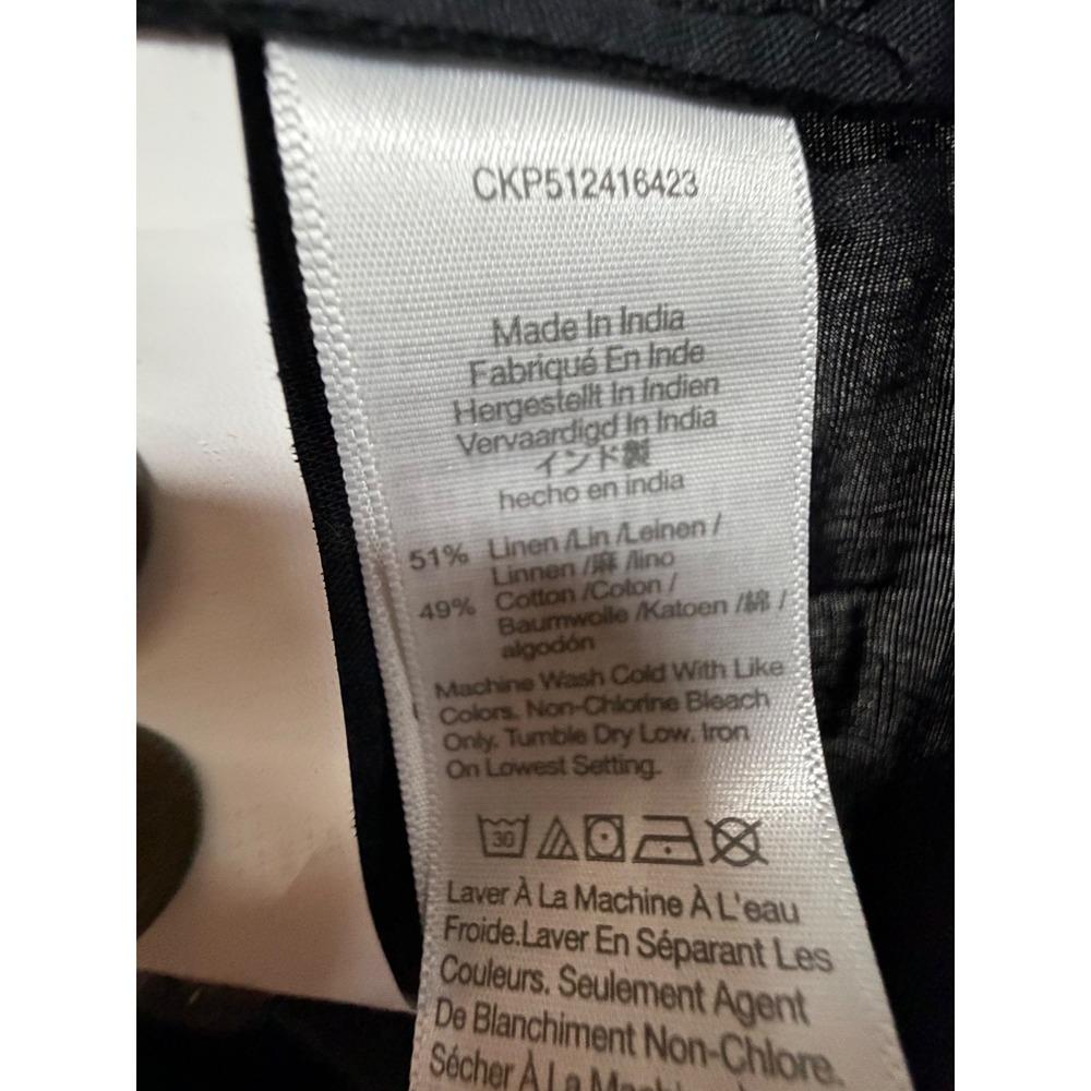 Madewell Straight-Hem Shirt in Linen-Cotton Blend Black Large NZ468 Button Up - Picture 8 of 8